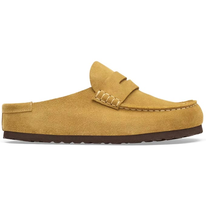 Leren klompen Birkenstock Naples Wrapped Suede