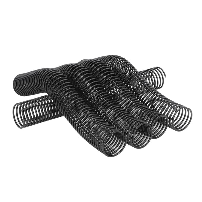 18 stuks spiraalbinding 38 mm diameter 48 lussen 4:1 Pitch 310 Vel Capaciteit Spiraalbinding Rug voor A4 Papier black