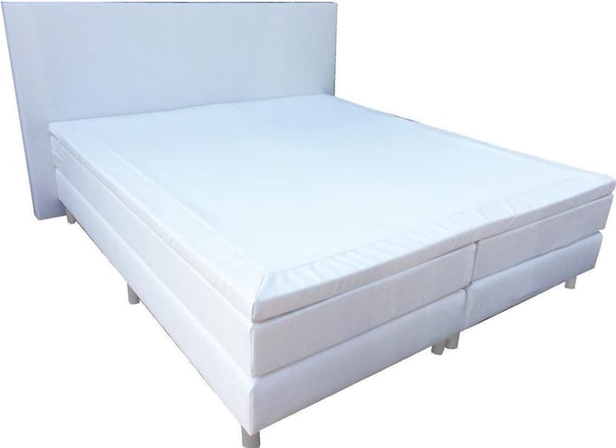 Slaaploods.nl Anda - Boxspring inclusief matras - 140x210 cm - Kunstleer - Wit