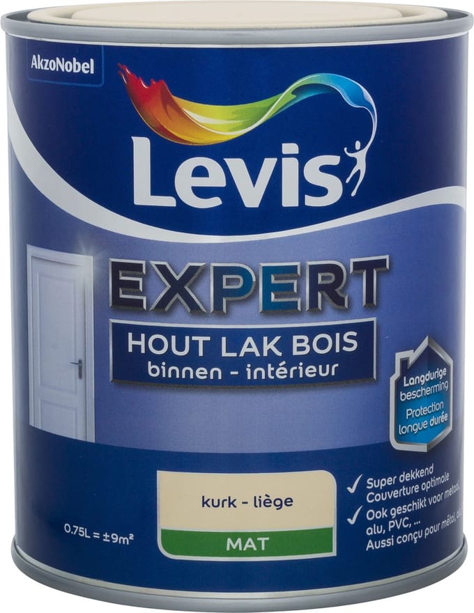 Levis - Expert Hout Lak Binnen Mat - Kurk - 0,75 L