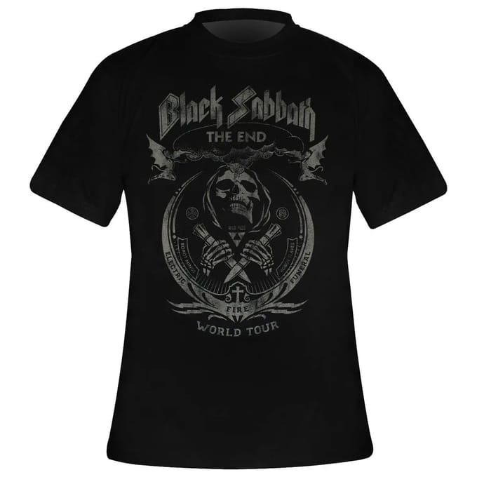 Black Sabbath - The End Mushroom Cloud Heren T-shirt - L - Zwart