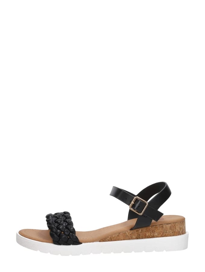 SUB55 Sandalen Hak Sandalen Hak - Zwart - Maat 42