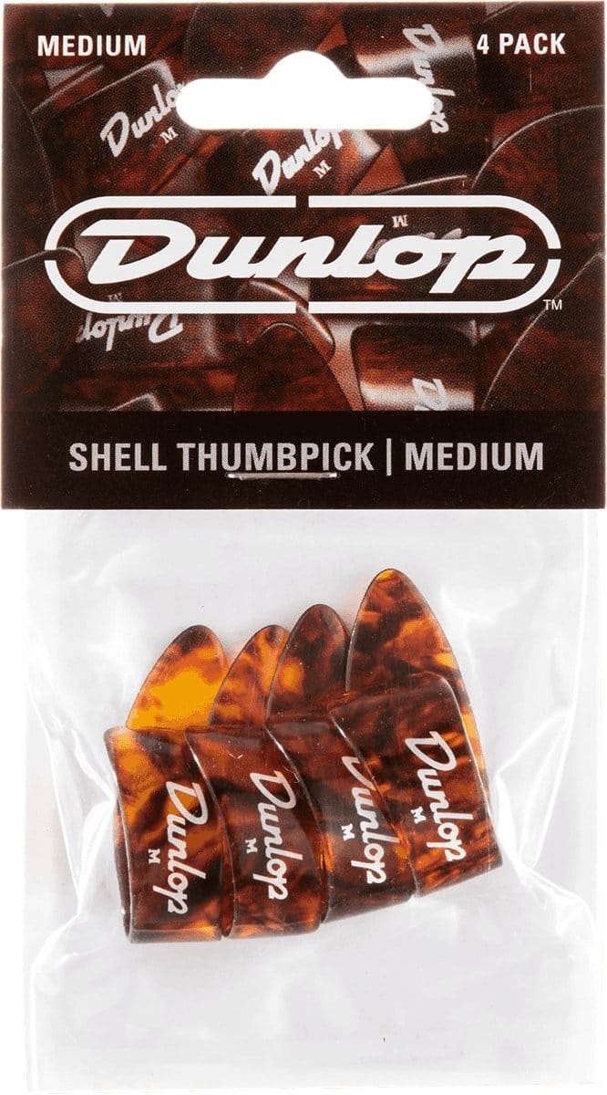 Jim Dunlop 9022P - Vingerpicks - Duim Medium - Schildpad - Player's Pack 4 Stuks