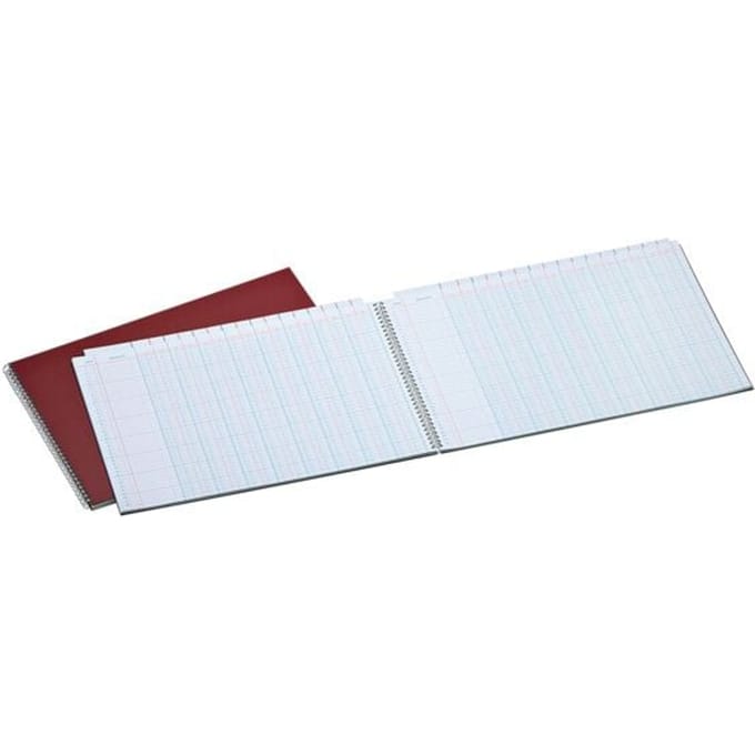 Tabellarisch register djois atlanta 294x452mm 2x16kolommen 108blz rood