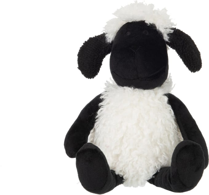 J-Line Deurstop Schaap Textiel Ecru/Zwart