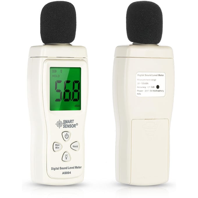 SMART SENSOR Mini Digitale Geluidsniveaumeter LCD Geluidsmeter 30~130 dBA