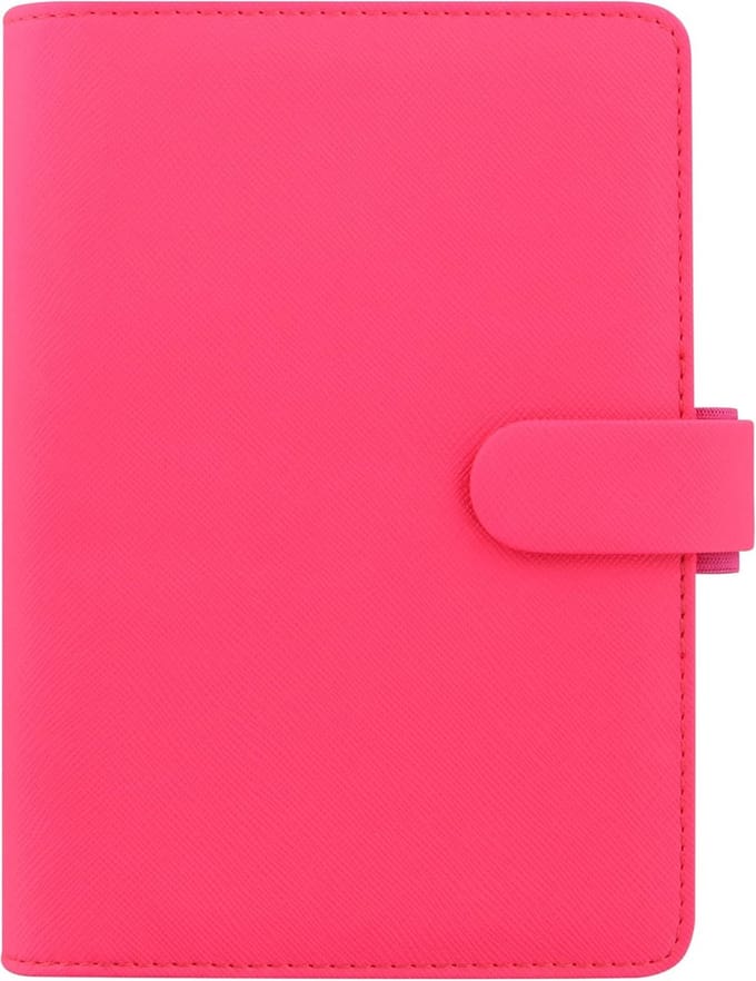 Personal Organizer A5 Formaat Saffiano Look met Snelle Sluiting en A5 Vullingen