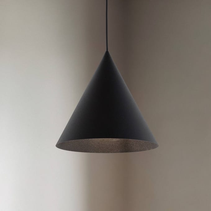 TK Lighting Hanglamp Cono, 1-lamp, Ø 27 cm, zwart