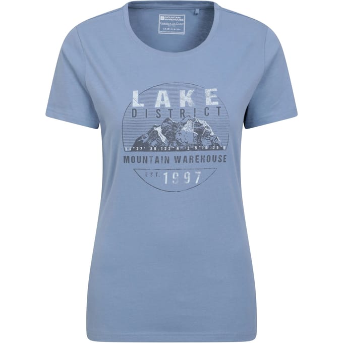 Mountain Warehouse Dames/Dames Lake District Bedrukt T-Shirt (Donkerblauw)