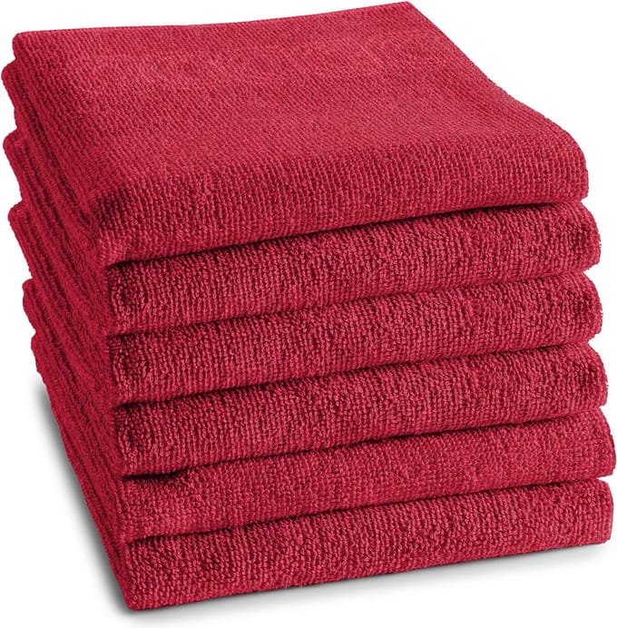 DDDDD keukendoek Logo - 50x55 cm - Red - 6 stuks