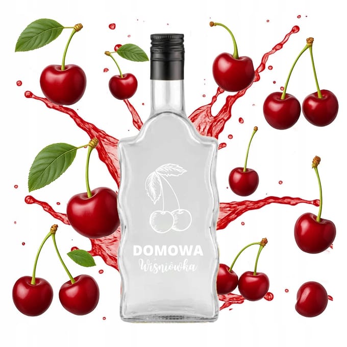 Bimberek Fala - Decoratieve Fles - 500ml - Elegante Print - Uniek Ontwerp