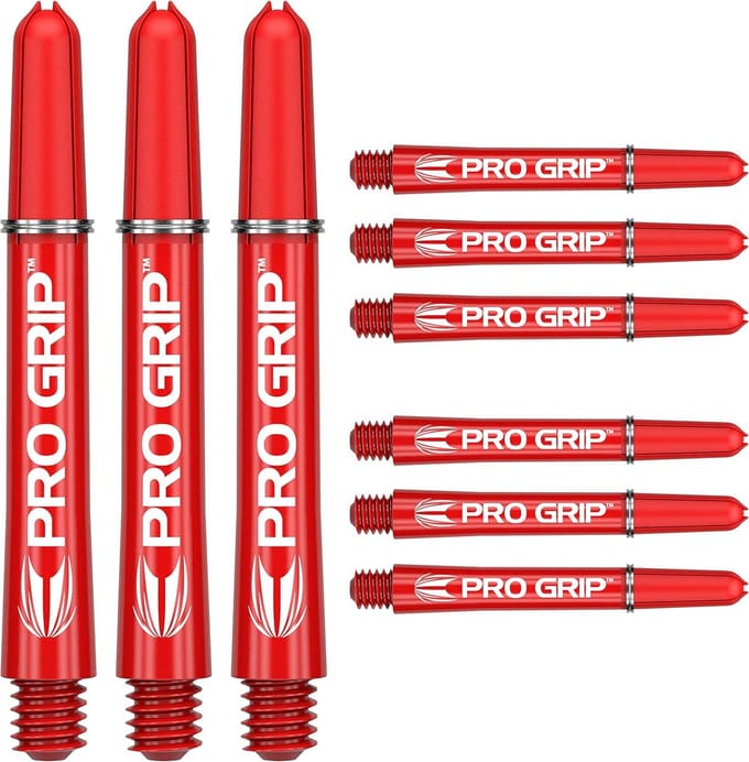 Dartpijlen Shafts Medium Set Rood - Professionele Grip