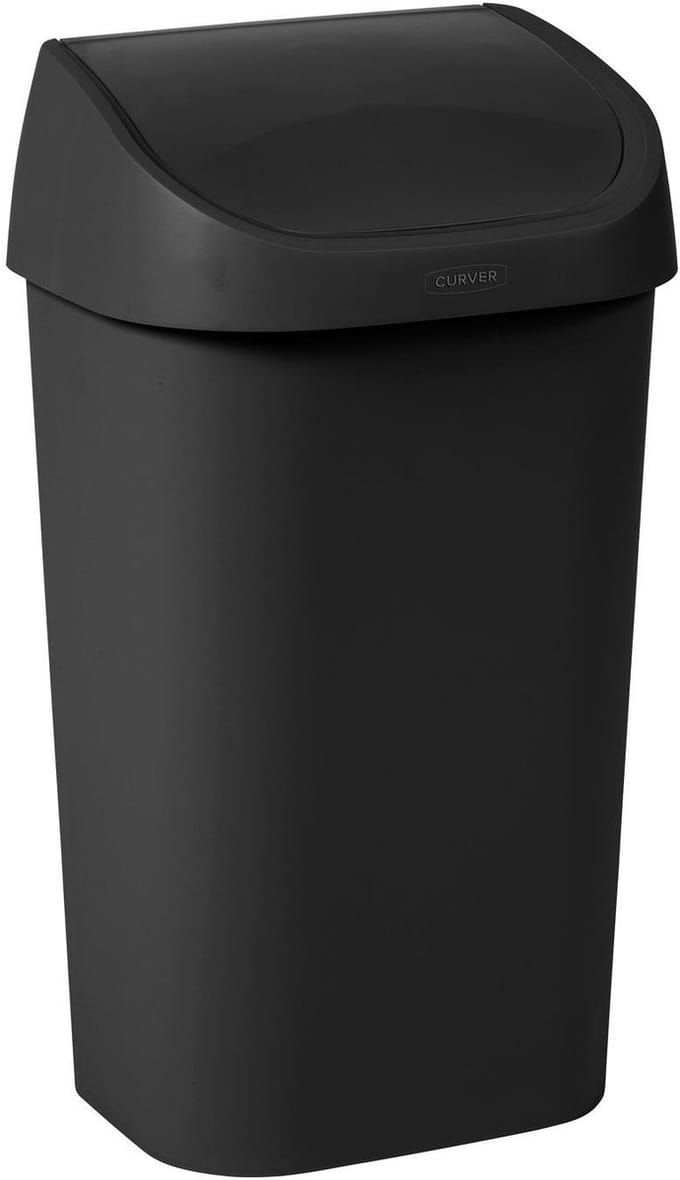Mistral Swing afvalbak 50L zwart.
