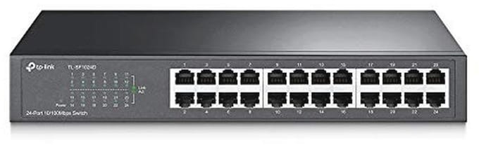 Netwerk-switch 24 poorten Unmanaged Fast Ethernet (10/100) Zwart