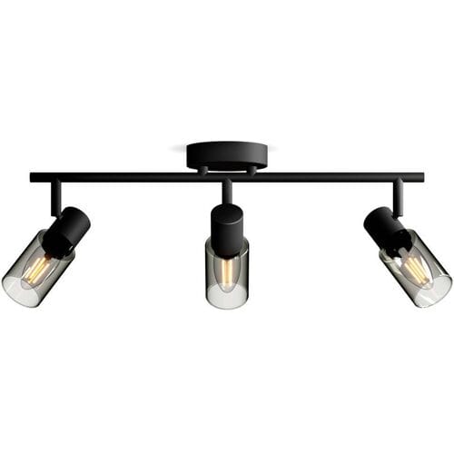 Philips Palms Spot - Plafondspot met drie lichtpunten - Met gerookt glas - Kleine fitting E14