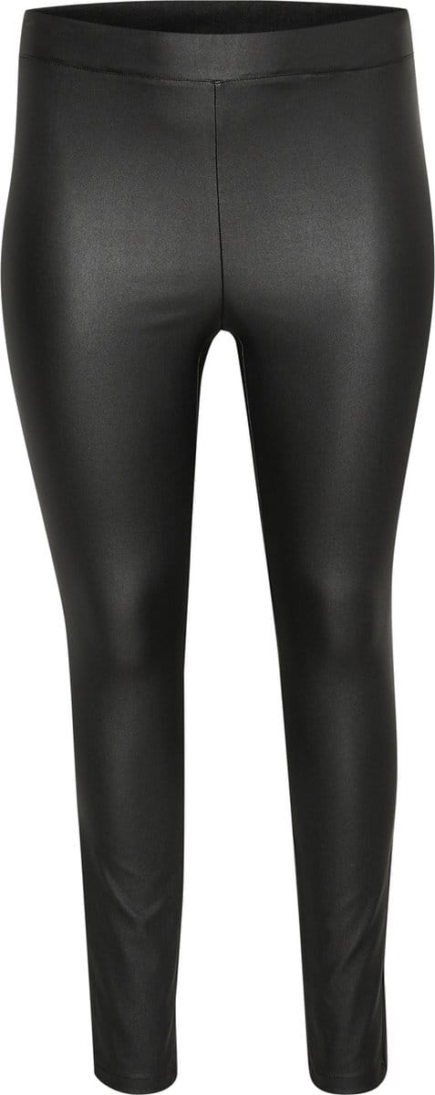 Kaffe Curve KCadina Long Coated Jeggings Dames Broek -Black Deep