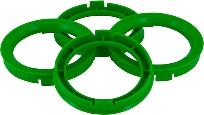 Set TPI Centreerringen - 76.1->59.1mm - Sea Foam Groen