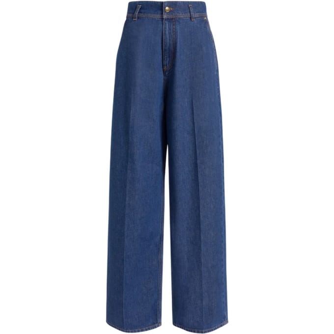 Vrouwenbroek Alberta Ferretti - blauwe denimbroek - blauw