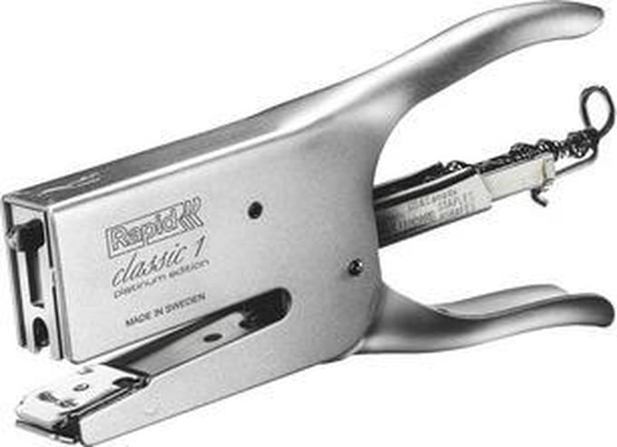Rapid Heftzange Classic K1 - Platinum Edition, zilver