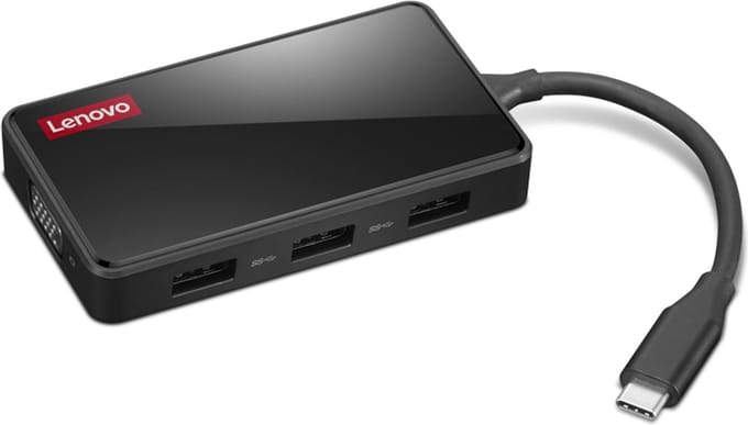 Lenovo GX91M73945 laptop dock & poortreplicator Bedraad USB 3.2 Gen 1 (3.1 Gen 1) Type-C Zwart