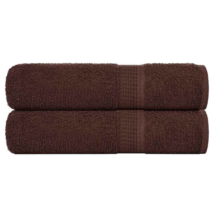 vidaXL - Handdoeken - FROGN - 2 - st - 50x100 - cm - 360 - g/m² - bruin