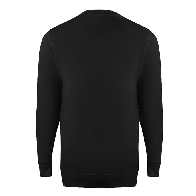 Cavalli Class asymmetrisch boxontwerp zwart sweatshirt