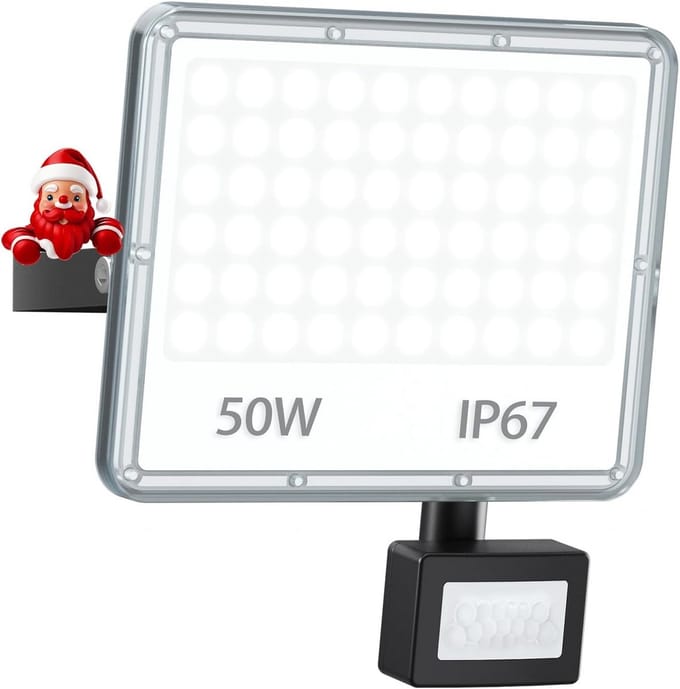Krachtige 50W LED Buitenlamp met Bewegingsmelder - 5000 Lumen - IP67 Waterdicht
