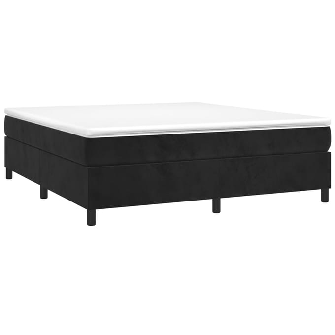 Vidaxl Bedframe Zonder Matras, Zwart, 200X200 Cm, Fluweel