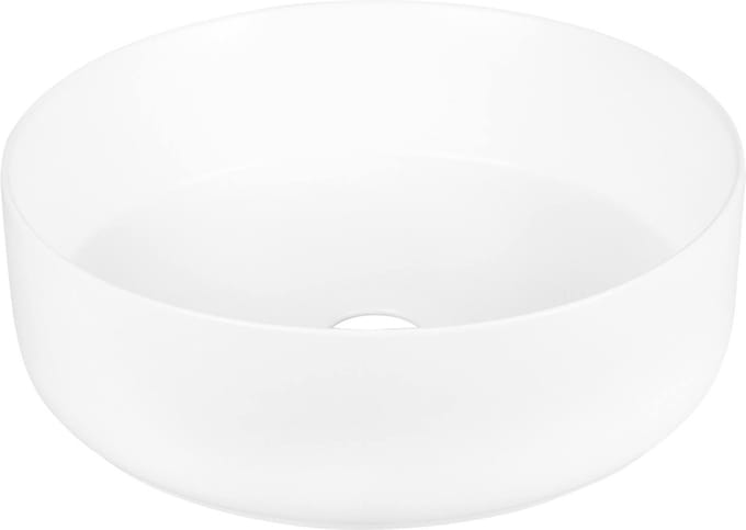 Differnz Waskom Badkamer Mira - Keramiek - Rond - Wit - 40cm