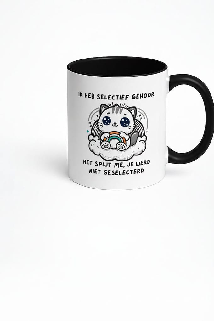 Ik Heb Selectief Gehoor Mok - Cadeau voor Kattenliefhebbers