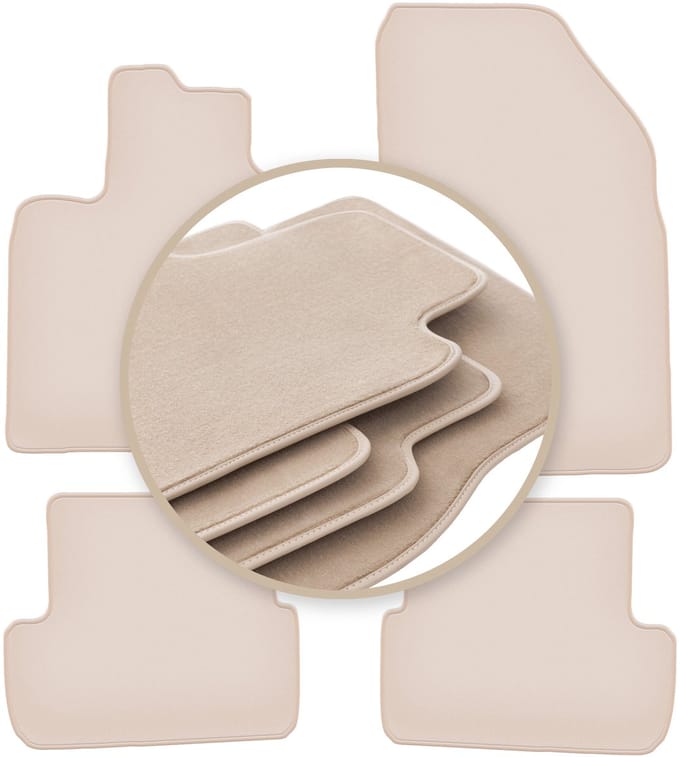 PREMIUM beige vloermatten voor: Dacia Sandero III hatchback 2021-