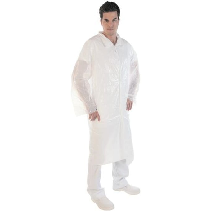10 stofjassen »Hygostar« 120/150 cm, polyethyleen, waterdicht, wit