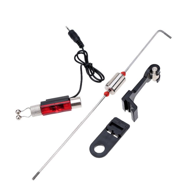 4 stuks ijzeren vissen beetverklikker hanger swinger LED verlichte indicator black