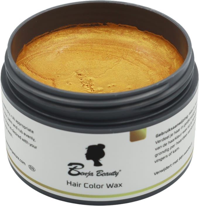 BenjaBeauty Haarwax - Haarkleuring - Haarverf - Carnaval- Halloween - Cosplay - Haarcrème - Goud