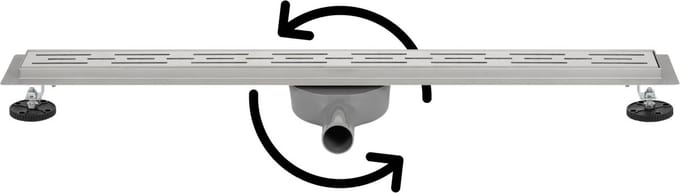 Saqu Twist Drain complete douchegoot inclusief rooster 70cm RVS