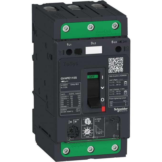 Schneider Electric GV4PE115N Motorbeveiligingsrelais 1 stuk(s) Instelbereik (stroomsterkte): 2 - 115 A