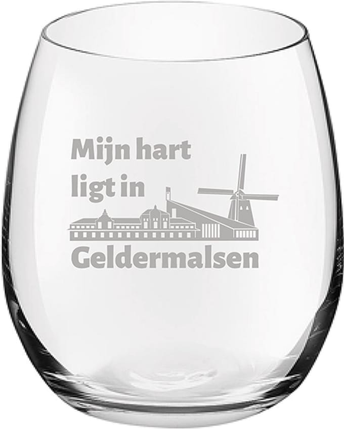 Gegraveerde Drinkglas 39cl Geldermalsen