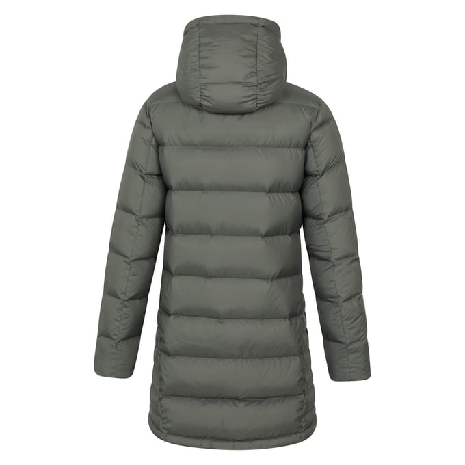Mountain Warehouse Dames Stratus Extreme Opvouwbare Lange Donsjas (Khaki Groen)