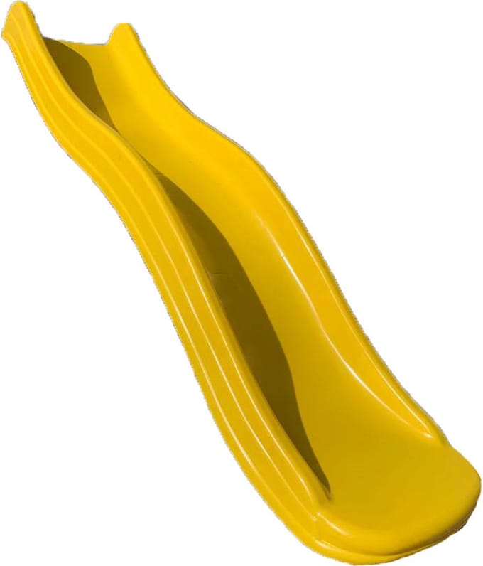 Kunststof glijbaan Tweeb - 175 cm - Platformhoogte 90 cm - Geel