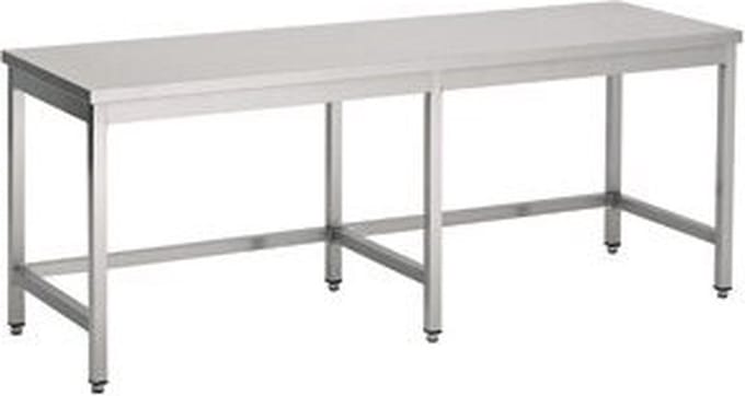 Werktafel | open onderstel | 200cm | RVS | Combisteel | 7812.0162