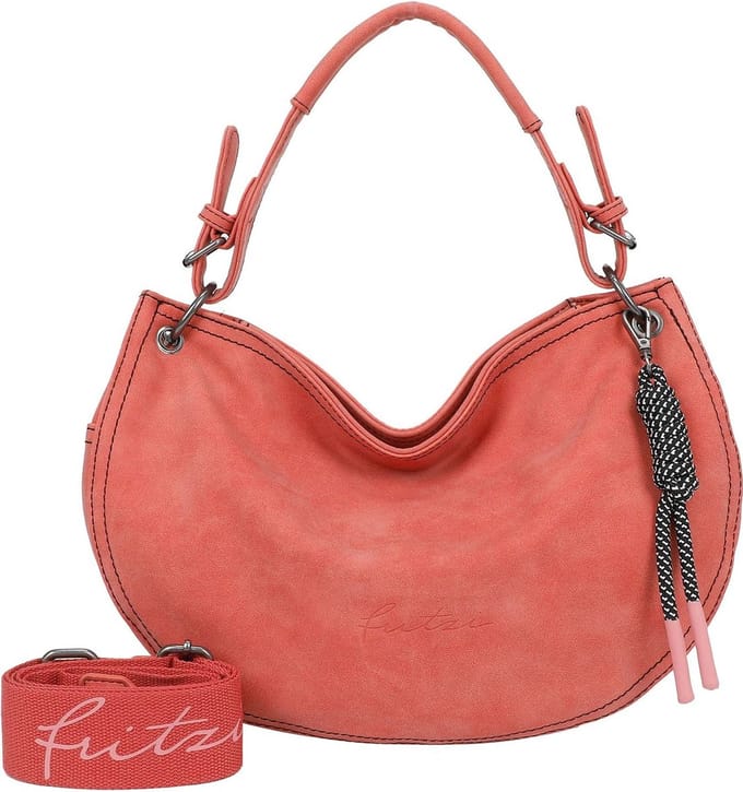 Fritzi aus Preußen Schoudertas Bitzi11 Jive Shoulder Bag Warm Mandarin Koraalrood