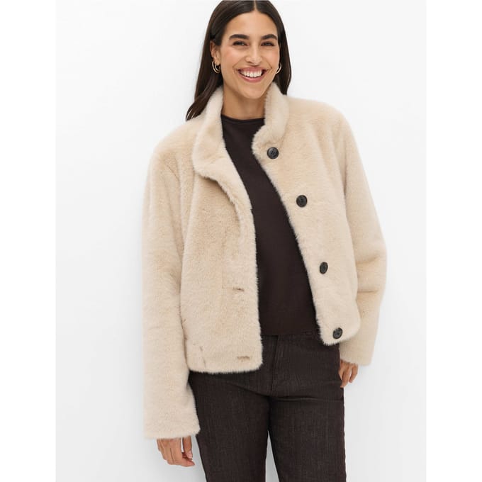 Brax Dames Jas  Style INA soft ecru, lichtbeige, maat 38