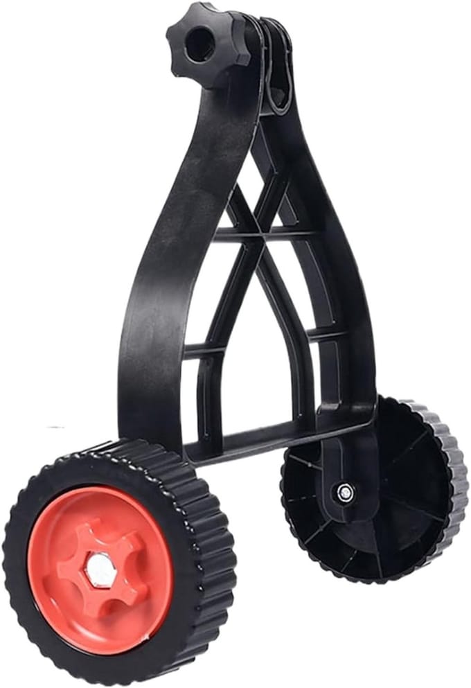 Trimmer Steunwiel - Grasmaaier Hulp - Gazon Onderhoud - Verstelbare Ondersteuning - 34x35x12 cm - Zwart
