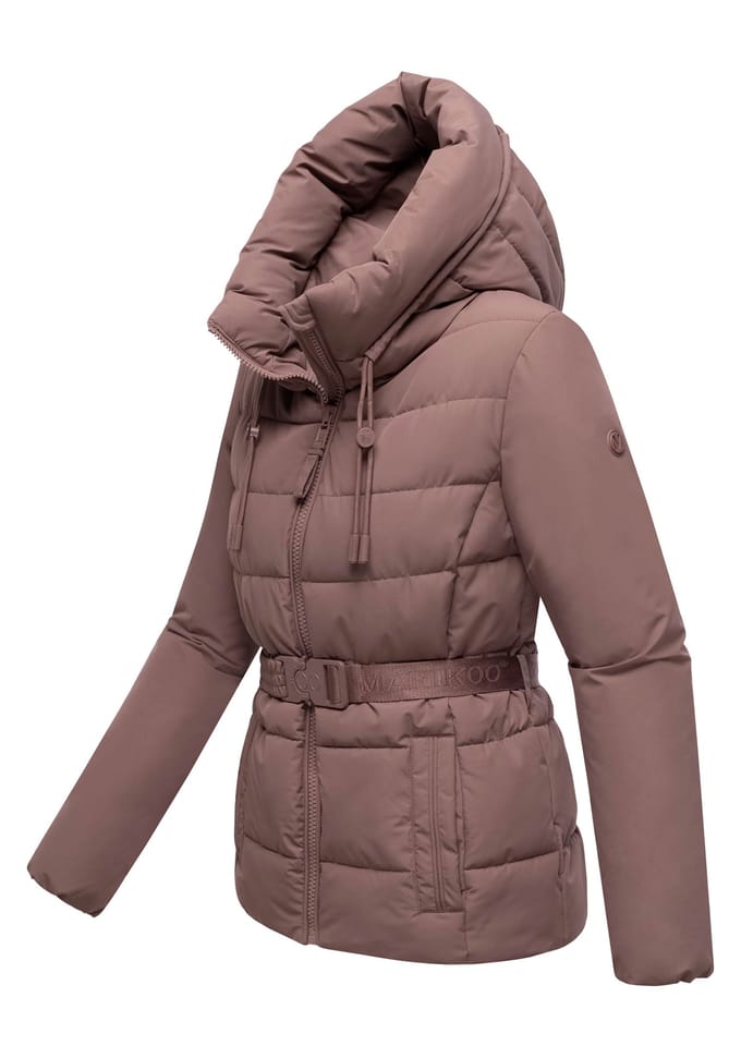 Marikoo dames winterjas Himee met tailleceintuur & magneetzakken