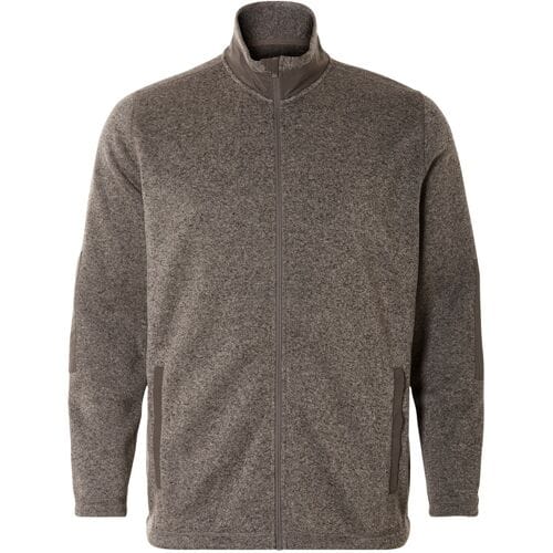 LIVERGY Heren fleecevest - Plus size (Bruin, XXL)