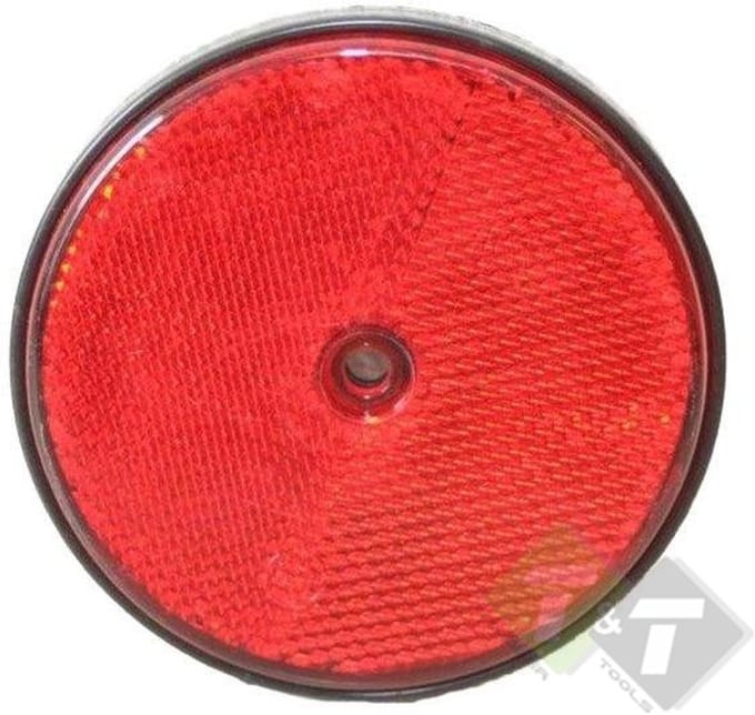 Reflector Rood, rond 85mm, E3 gekeurd