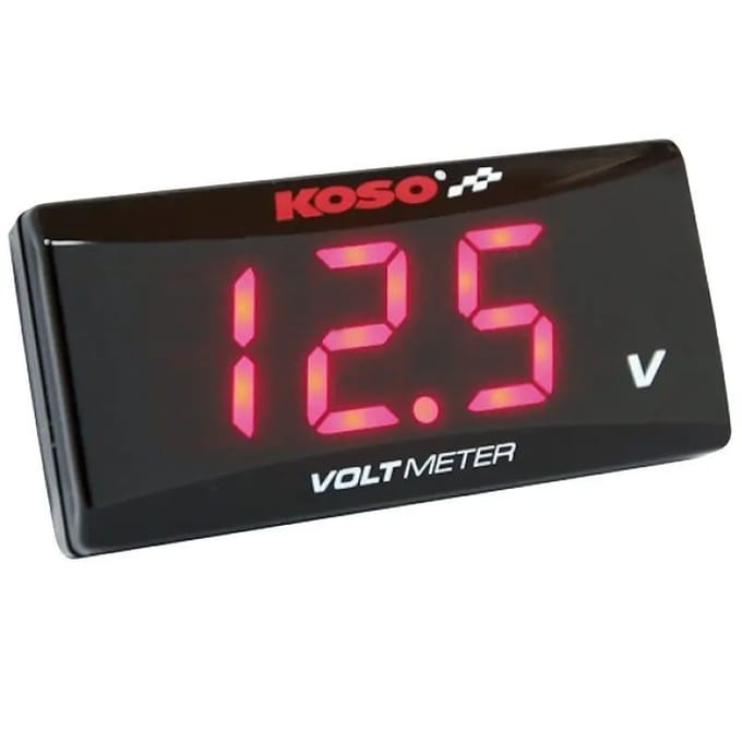 Voltmeter Koso Super Slim Style 8-18 Volt blauw