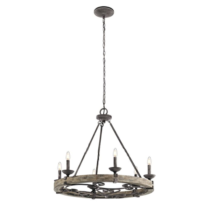 Kroonluchter - Steady Lighting -  -  - E14 - L: 72.2cm - Voor Binnen - Woonkamer - Eetkamer - Zinc