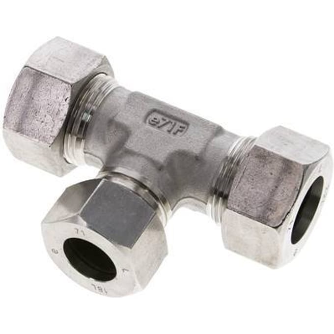 18L & 22L RVS T-stuk Snijringkoppeling 160bar ISO 8434-1