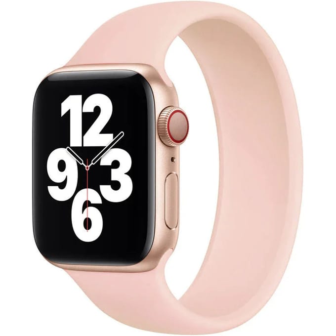 2+1 | Apple Watch Bandje - Siliconen - Solo Loop - Pink Sand